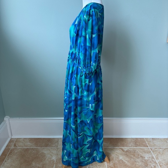 Elings Boho Flowy Watercolor Artsy Maxi Dress Wmn’s Sz XL - Picture 7 of 10